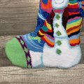 New Christmas Stocking Vintage HANDMADE Dimensions HAPPY SNOWMAN Needlepoint Stocking Holiday Stocking