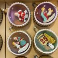 RARE Vintage 1950's SHINY BRITE Ornaments | Diorama | Complete Set of 12 Ornaments with Original Box! Retro Christmas Tree Decor