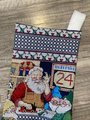 New Christmas Stocking Counted Cross Stitch SANTA IN WORKSHOP Needlepoint Holiday Stocking Holiday Decor