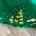 Handmade Vintage Tree Skirt, Finished Bucilla CHRISTMAS VILLAGE Tree Skirt, Table Cover #83980 Handmade Trees Houses Winter Village