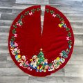 Handmade Vintage Tree Skirt, Finished Bucilla TEDDY BEARS Tree Skirt, Table Cover #83136 Handmade Tree Rocking Horse Toys Noel