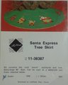 LeeWards Vintage 1971 Tree Skirt, Handmade Santa's Express Train Tree Skirt, Table Cover Handmade Tree Rocking Horse Toys Noel