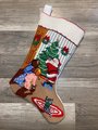New Christmas Stocking Counted Cross Stitch Christmas Eve Santa Needlepoint Holiday Stocking Holiday Decor