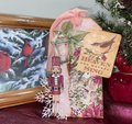 Retro Christmas Gift Tags, Loaded Junk Journal Tags, Handmade Scrapbooking Ephemera, Vintage Holiday Tag, Journal Supplies, Ready to Ship!