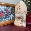 Handmade Christmas Gift Tags, Loaded Junk Journal Tags, Journal Supplies, Vintage Scrapbooking Ephemera, Vintage Holiday Tag, Ready to Ship!