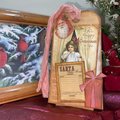 Handmade Christmas Gift Tags, Loaded Junk Journal Tags, Journal Supplies, Vintage Scrapbooking Ephemera, Vintage Holiday Tag, Ready to Ship!