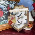 Vintage Christmas Pockets , Loaded Junk Journal Pockets, Journal Supplies, Handmade Scrapbooking Ephemera, Vintage Holidays, Ready to Ship!