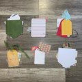 Retro Christmas Pockets , Loaded Junk Journal Pockets, Handmade Journal Supplies, Vintage Scrapbooking Ephemera, Ready to Ship!