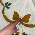 Vintage Christmas Tree Skirt BUCILLA Holiday Bells 2829 Finished Table Cover Circa 1960's Holiday Home Decor Retro Christmas Decor