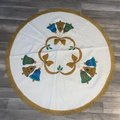 Vintage Christmas Tree Skirt BUCILLA Holiday Bells 2829 Finished Table Cover Circa 1960's Holiday Home Decor Retro Christmas Decor