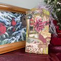 Vintage Christmas Gift Tags, Loaded Junk Journal Tags, Handmade Journal Supplies, Retro Scrapbooking Ephemera, Holiday Tag, Ready to Ship!