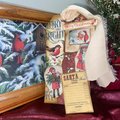 Retro Christmas Gift Tags, Loaded Junk Journal Tags, Vintage Journal Supplies, Scrapbooking Ephemera, Handmade Holiday Tag, Ready to Ship!