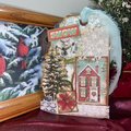 Vintage Christmas Gift Tags, Loaded Junk Journal Tags, Handmade Journal Supplies, Retro Scrapbooking Ephemera, Holiday Tag, Ready to Ship!
