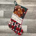 Vintage 1980's Retro Christmas Stocking Finished Handmade BUCILLA Toy Bears Needlepoint Holiday Stocking 60660 Holiday Decor