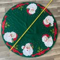 Christmas Tree Skirt / Table Cover HANDMADE BUCILLA #83212 Jolly Faces Santa Claus Tree Skirt Holiday Home Decor Table Decor