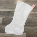 Finished JUMBO Christmas Stocking, Bucilla SANTA TRAIN 20" Embroidered Stockings, Traditional Stockings, Holiday Decor