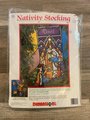New Dimensions 1994 NATIVITY STOCKING Kit 9092 *Pre-Mounted* Holy Family Wise Men Decor DIY Stitch Kit
