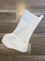 Vintage 1980's Christmas Stocking Finished Counted Cross Stitch Handmade BUCILLA Santa & Hobby Rocking Horse Holiday Stocking 82525 Decor