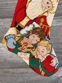 Christmas Stocking | Handmade Counted Cross Stitch | Vintage BUCILLA Visions of Sugarplums Finished Embroidered Stocking