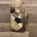Vintage Old World Junk Journal, Flower Handmade Journal Pages, Custom Journals, Writing, Reading Journals