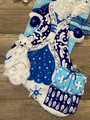 NEW! Handmade Christmas Stocking BUCILLA Arctic Santa & Friends, #89628E Felt Santa Stocking, Embroidered Stockings