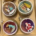 RARE Vintage 1950's SHINY BRITE Ornaments | Diorama | Complete Set of 12 Ornaments with Original Box! Retro Christmas Tree Decor
