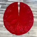 Handmade Vintage Tree Skirt, Finished Bucilla TEDDY BEARS Tree Skirt, Table Cover #83136 Handmade Tree Rocking Horse Toys Noel
