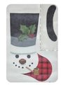 Christmas Stocking New Rare LIZ Handpainted Vintage Snowman with Top Hat Pipe Needlepoint Christmas Stocking Canvas Decor Signed Canvas