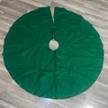 LeeWards Vintage 1971 Tree Skirt, Handmade Santa's Express Train Tree Skirt, Table Cover Handmade Tree Rocking Horse Toys Noel