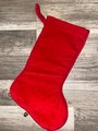 VTG Christmas Stocking, Vintage FINISHED Dimensions 1987 Christmas Eve Santa Claus HANDMADE Linda Gillum Design Holiday Stocking