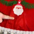 Handmade Vintage Tree Skirt, Finished Bucilla Crewel YULETIDE ORNAMENTS Tree Skirt, Table Cover #2316 Handmade Tree Santa Bells Angel