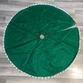 Vintage 1970s Tree Skirt, Handmade Bucilla NOEL Tree Skirt 2817, Table Cover Handmade Santa Snowman Holiday Decor