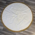 Vintage Christmas Tree Skirt BUCILLA Holiday Bells 2829 Finished Table Cover Circa 1960's Holiday Home Decor Retro Christmas Decor