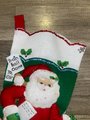 Vintage Christmas Stocking, Finished BUCILLA Kit, Handmade A Visit With Santa, Holiday Stockings #82902 Stockings with Name