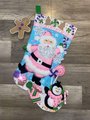 NEW! Handmade Christmas Stocking BUCILLA Lollipop Santa, #89705E Felt Santa Stocking, Embroidered Stockings