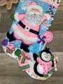 NEW! Handmade Christmas Stocking BUCILLA Lollipop Santa, #89705E Felt Santa Stocking, Embroidered Stockings