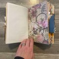 Vintage Old World Junk Journal, Flower Handmade Journal Pages, Custom Journals, Writing, Reading Journals