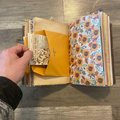 Vintage Old World Junk Journal, Flower Handmade Journal Pages, Custom Journals, Writing, Reading Journals