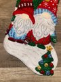 New Handmade Christmas Stocking BUCILLA Chillin' With My Gnomie Felt Christmas Stocking, Gnome Stocking, Embroidered Stockings