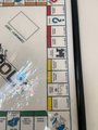 VTG MONOPOLY Cross-Stitch Game Board Framed 1990 Completed Needlepoint Wall Art