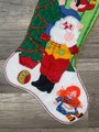 NEW! Handmade Christmas Stocking BUCILLA Tree Trimming, Santa & Elf Decorating Christmas Tree Felt Santa Snowman Stocking, Embroidered
