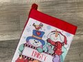 Christmas Stocking BUCILLA Counted Cross Stitch HANDMADE Needlepoint Finished Snowman Stocking Holiday Decor