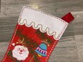 Custom Christmas Stocking, BUCILLA Crewel Handmade Yuletide Ornaments 2313 Finished Holiday Stocking Retro Santa Claus Decor