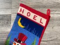 Christmas Stocking New Finished Handmade SUNSET 1970s Our Snowman 6022 Needlepoint Holiday Stocking Holiday Decor
