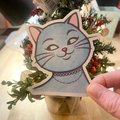 Cool Kitten Sticker | Limited Edition Attitude Cat Stickers | Water Resistant HIGH GLOSS Vinyl Stickers | Retro Cat | Kitten Stickers - Rosy