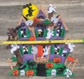 FINISHED NEW BUCILLA Haunted House Halloween Wall Hanging Felt | Rare Maria Stanziani 2014 Design Holiday Decor