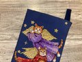 New Christmas Stocking Counted Cross Stitch ANGEL KITTY Needlepoint Holiday Stocking Holiday Decor