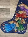 New Christmas Stocking Counted Cross Stitch ANGEL KITTY Needlepoint Holiday Stocking Holiday Decor