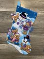 Bucilla Christmas Stocking New HANDMADE Holiday Stocking Snow Days Felt Stocking 84590 Penguins Snow Fun Holiday Decor