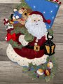 New Handmade Stocking | Bucilla Christmas Joy #86019 | Completed Embroidered Custom Holiday Stocking | Stockings with Name